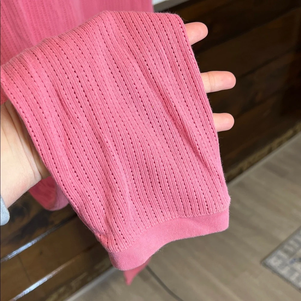 Victoria's‎ Secret Pink Ribbed Thermal Button Down One Piece PJs- M